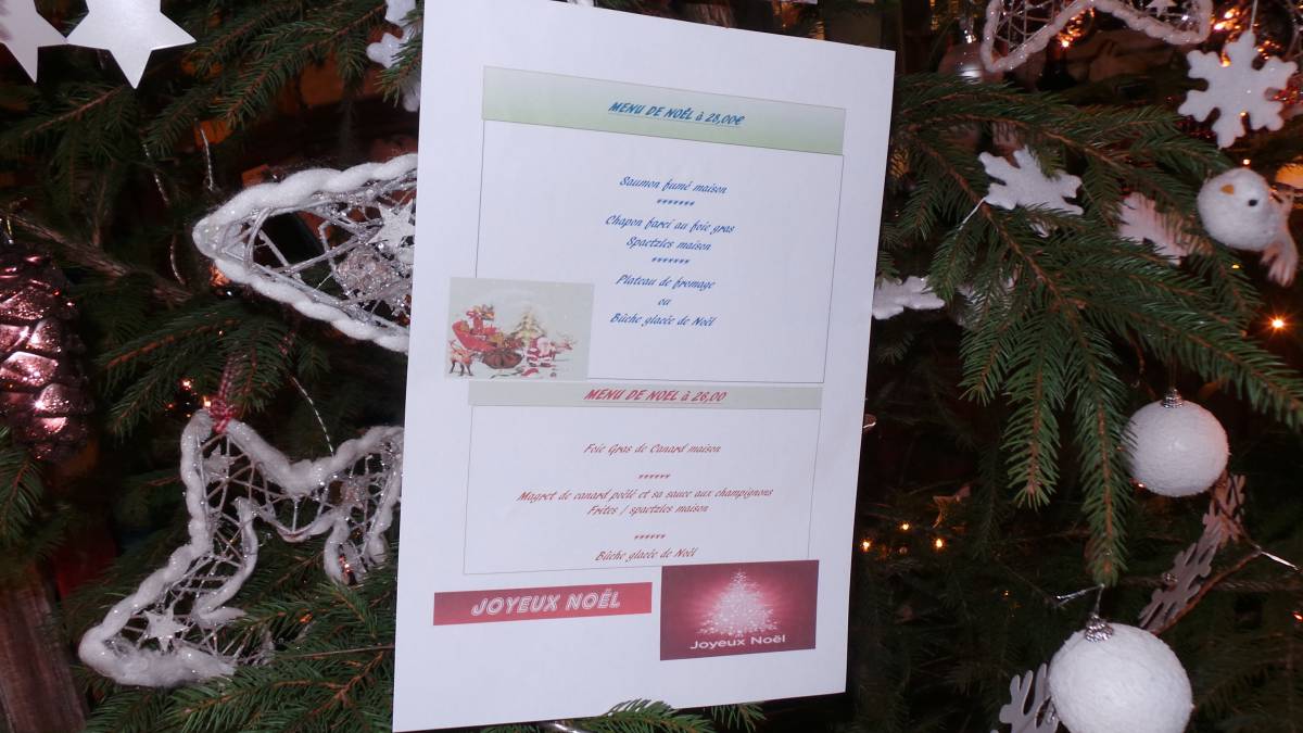 MENU DE NOËL Sainte-Marie-aux-Mines